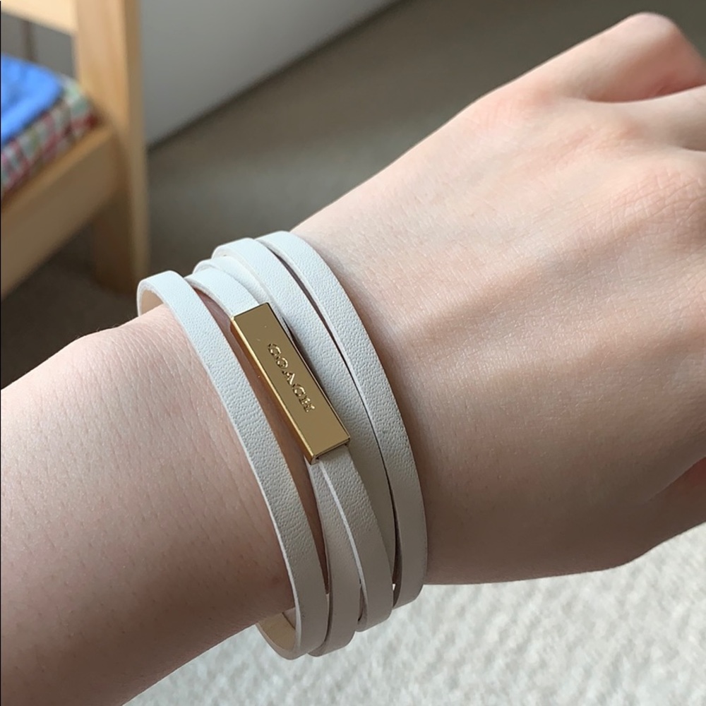 Coach leather bracelet